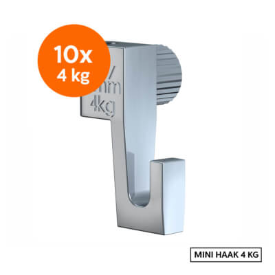 ARTITEQ SET 10 STUKS OPHANGHAAK MINI 4 KG