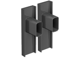 ARTITEQ INFO RAIL (ME) EINDKAPPEN SET ZWART (L+R)