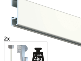 ARTITEQ 2 METER ALL-IN-ONE CLICK RAIL 4KG / WIT RAL 9010