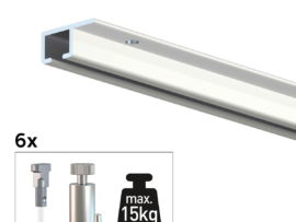 ARTITEQ 12 METER ALL-IN-ONE TOP RAIL 15KG / WIT RAL9003