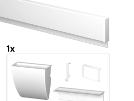 ARTITEQ 2 METER ALL-IN-ONE INFO RAIL INCL ACCESSOIRES / WIT