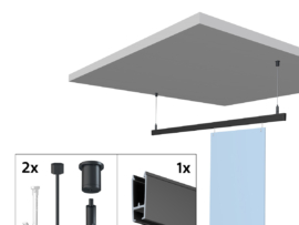 ARTITEQ All-In-One XPO Rail Zwart Verlaagd met Twister Hook