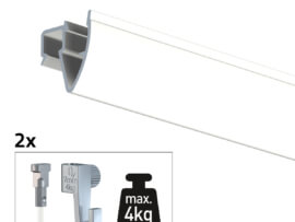 ARTITEQ 2 METER ALL-IN-ONE UP RAIL 4KG / WIT RAL9016