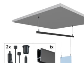 ARTITEQ All-In-One XPO Rail Zwart Verlaagd met Staaldraadhaak