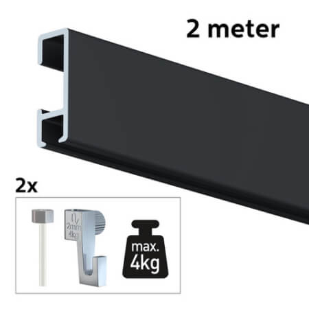 artiteq all in one pakket click rail in zwart