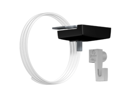 artiteq cliphanger voor aan plafond in het zwart met perlondraad en haak