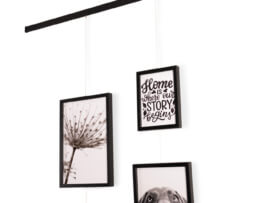 flexibele fotowand set 3 zwarte lijstjes