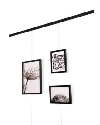 flexibele fotowand set 3 zwarte lijstjes
